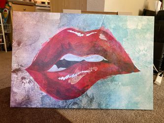 "Juicy Lips" Canvas Pic