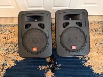 JBL EON Powered Speakers Pair Two Way 10”