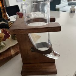Viking Glass With Wood Base