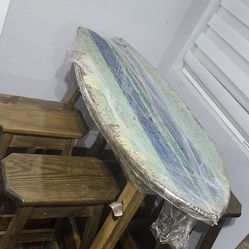 Bar table 4 stool backless