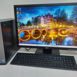 Dell Mini + 23" Widescreen- Keyboard And Mouse - Awesome Desktop $180