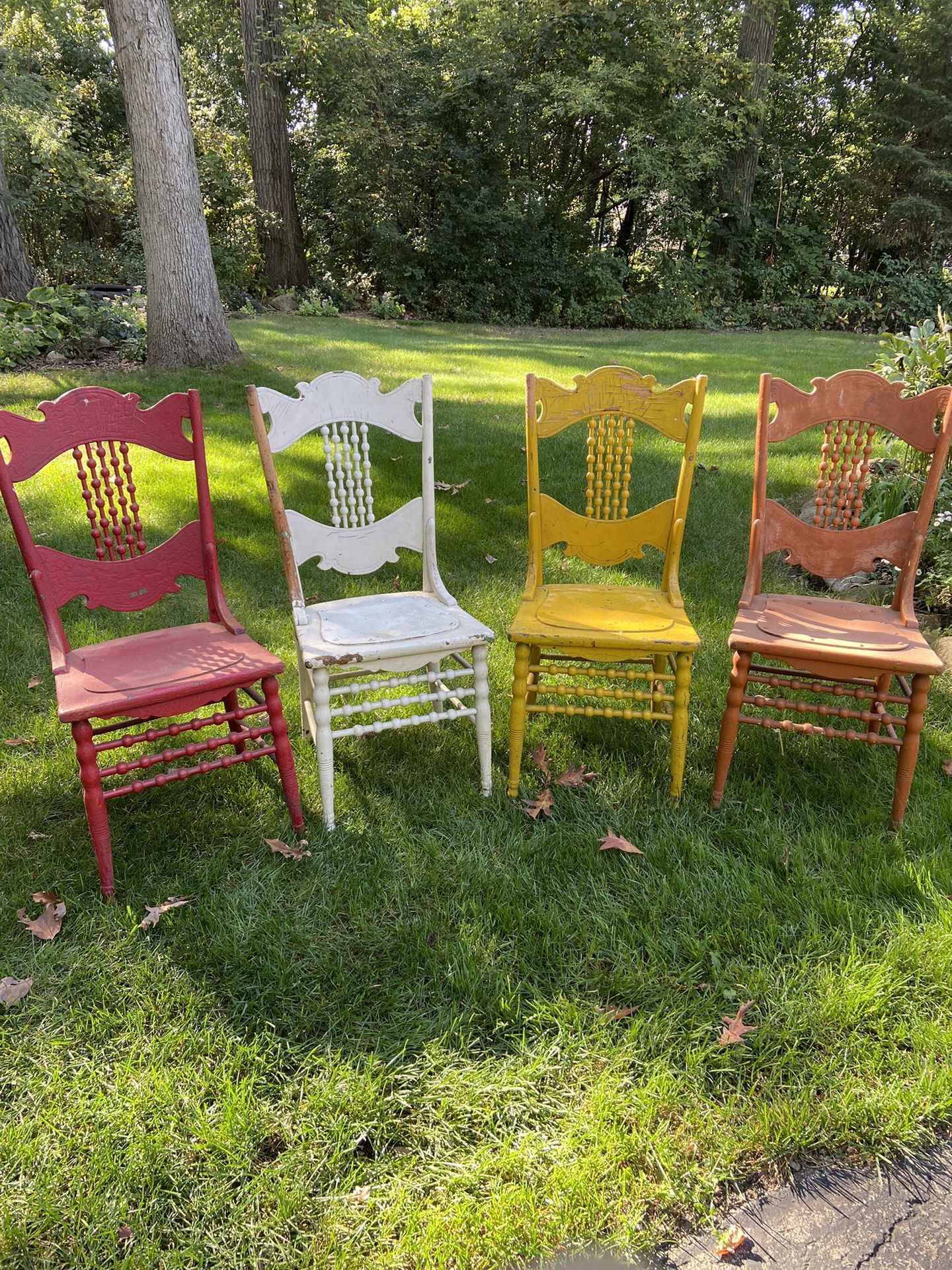 Four Antique Wood Chairs