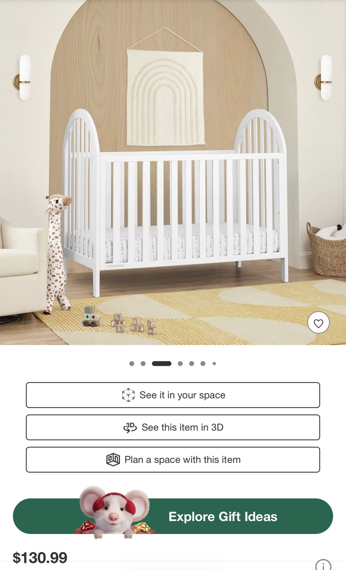 Delta Children Milano 4-in-1 Convertible Crib Brand New