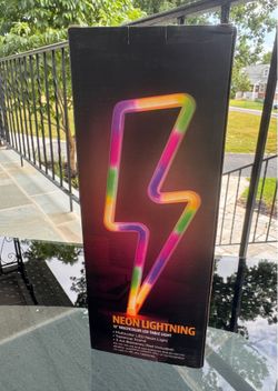 Brightside Neon Lightning 13" Multicolor LED Table Light