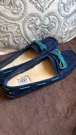 UGG Blue suede Moccasins
