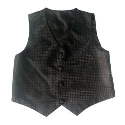 Children's Black Button Up Vest Size 5