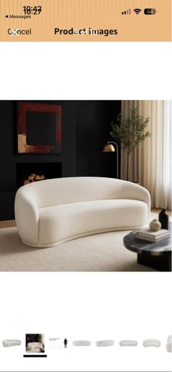 Curved Bouclé Sofa couchy brand new