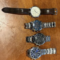 Luxury Men’s Chronograph Watch Bundle – Bulova, Hugo Boss, Emporio Armani, Fossil