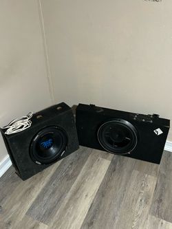 12 inch subwoofer boxed and AMP