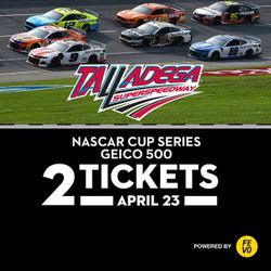 NASCAR Cup Series Geico 500; Talladega Superspeedway - 2 Sunday Tickets April 23, 2023 eVoucher