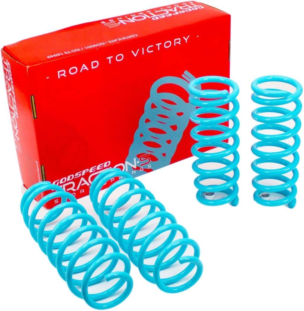 Godspeed LS-TS-II-0006-C Traction-S Performance Lowering Coil Springs Kit For Infiniti Q60 RWD AWD (V37) 2017-22