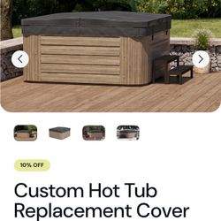 Black Hot Tub Or Jacuzzi Cover