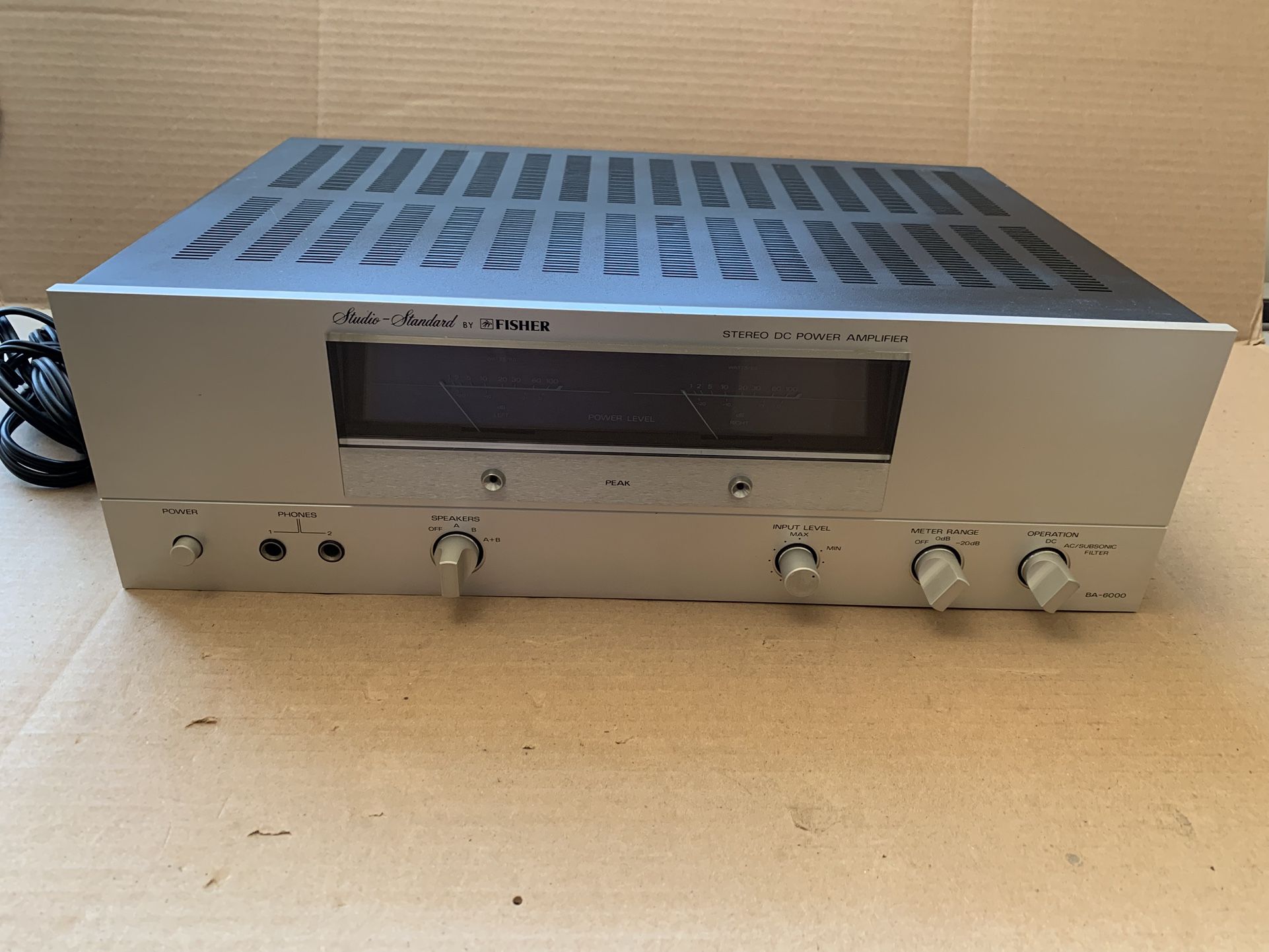WORKS Scratchy volume knob Fisher BA-6000 Studio Standard Stereo Amplifier 100 WPC