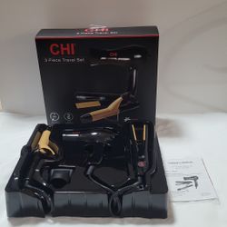CHI 3-Piece Ceramic Curling Iron/Blow Dryer Travel Set