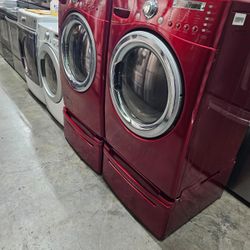 LG Washer And Dryer Set Red