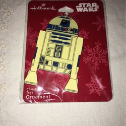 Star Wars R2D2 Christmas Tree Ornament Holiday Flat Metal Hallmark Droid R2-D2