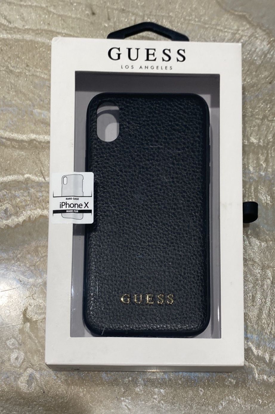 Guess iPhone X Black Hard Case New With Box 