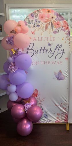 A little butterfly is on the way . 6 ft Backdrop cover