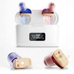 Invisible Hearing Aids for Seniors & Adults - Clear Sound & Whistle-Free | 3 Mode Operation | 16-Channel Digital Hearing Aid Rechargeable w/Noise Canc