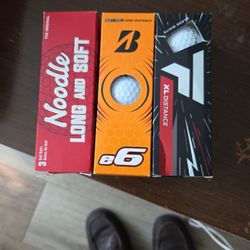 Noodle And Bridgestone And Top Flight Gold Balls