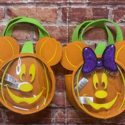 Disney Halloween  Fabric Baskets 