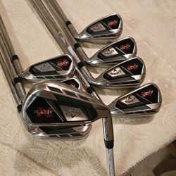 EXCELLENT CONDITION! CALLAWAY RAZR X GOLF CLUB IRON SET 3 THROUGH PITCHING WEDGE 8 CLUBS