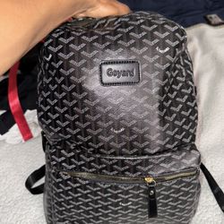 Black Leather Bookbag