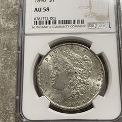 1890 Morgan Dollar AU58