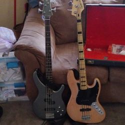 Fender Squire Jazz Bass$300 & Yamaha Trbx204 Bass Guitar $225
