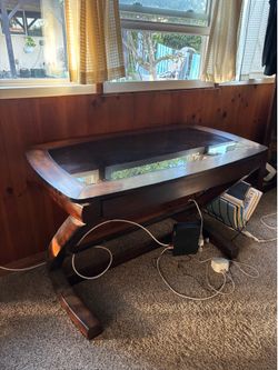 Nice Wooden Glass Desk