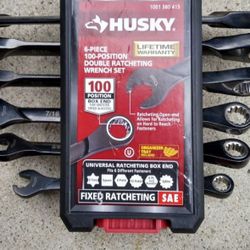 Husky 6 Piece Double Side Ratchet Set 
