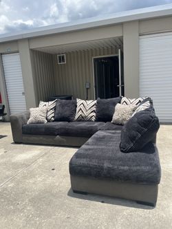 Black sectional couch