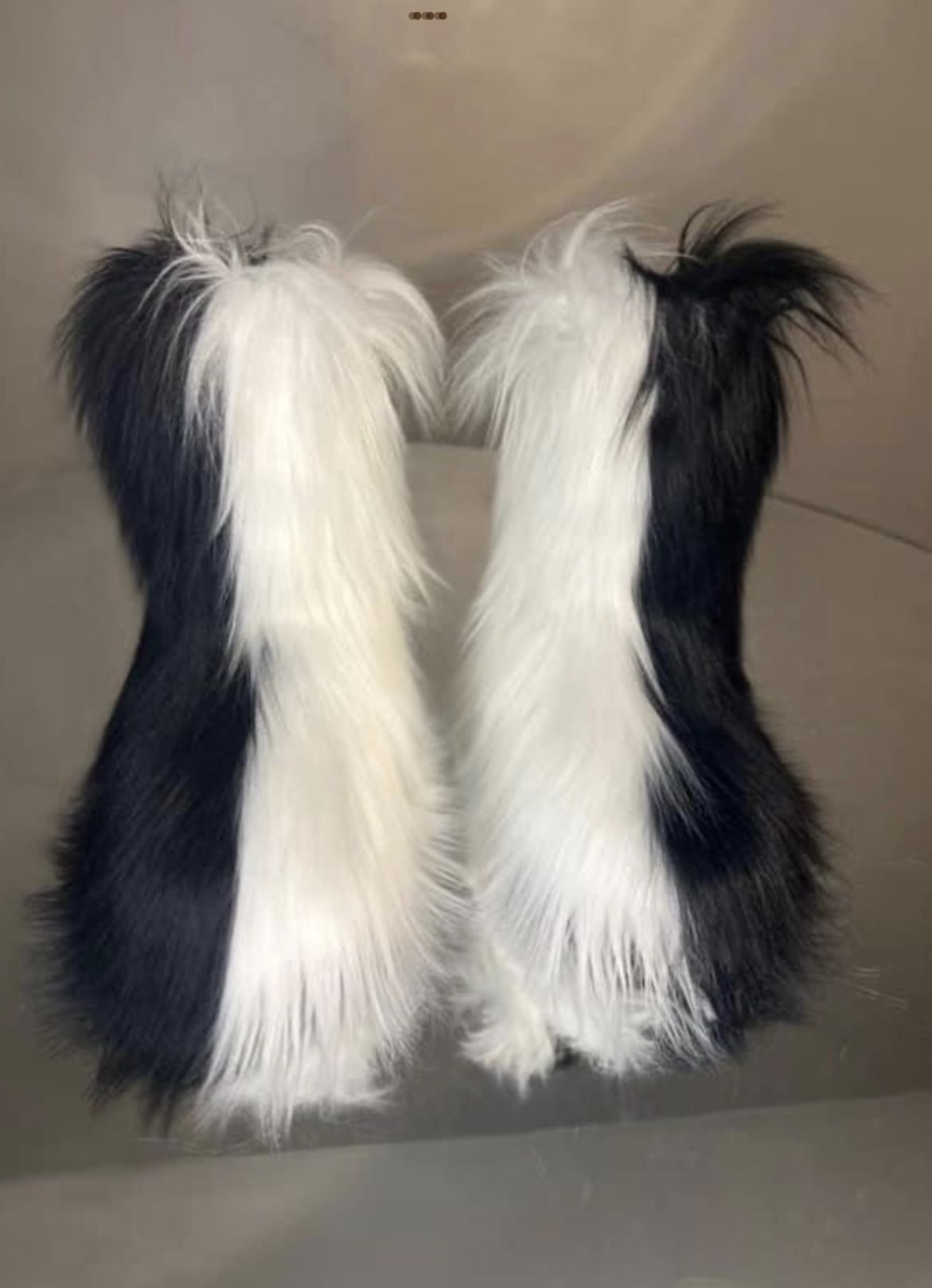 Black And White Faux Fur Boots Size 11