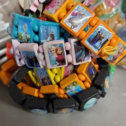 Frozen Picture Wooden Stretch Bracelets,  New. Each
