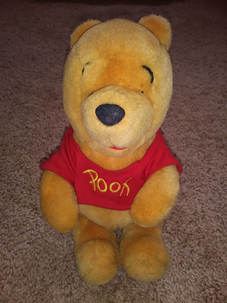 Walt Disney 10" Winnie the Pooh Sitting Plush Stuffed Animal Toy Bear