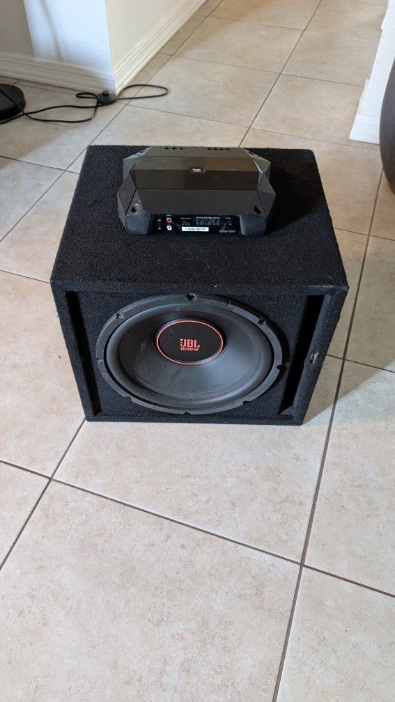 JBL 10" Subwoofer And Amp
