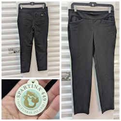 Spartina 449 Women's Size Medium NWT Maren Pull-On Black Pants
