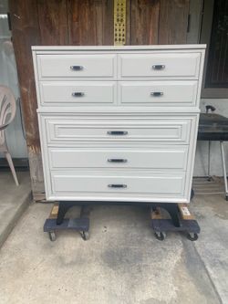 Light Grey & Black Elm Dresser