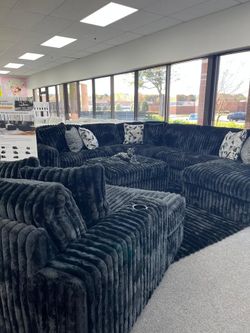 Brand New luxuriously soft jumbo corduroy 2 Pc Sectional sofa w/Large Chaise