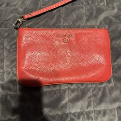 Michael Kors Leather Wristlet Red
