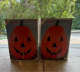 27” Empire Blow Mold Pumpkins (Set of 2)