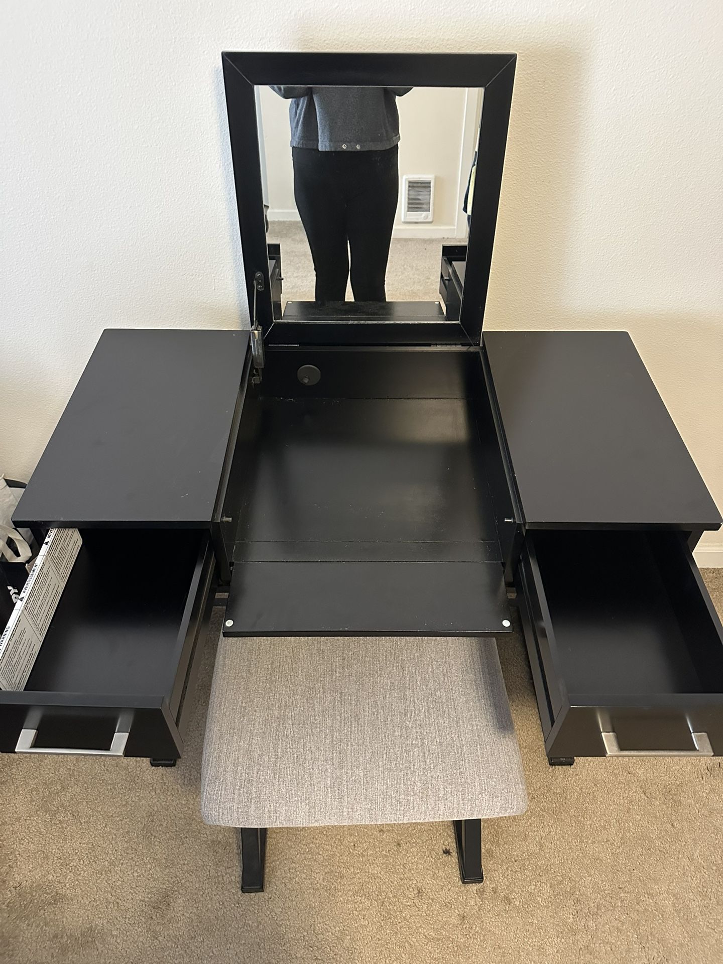 Black Vanity Desk 