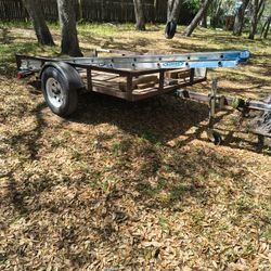 5.5x8 heavy duty tilting utility trailer not tractor supply cheapo thin trailer this trailer is thick and heavy brand new tires new lights ready to wo