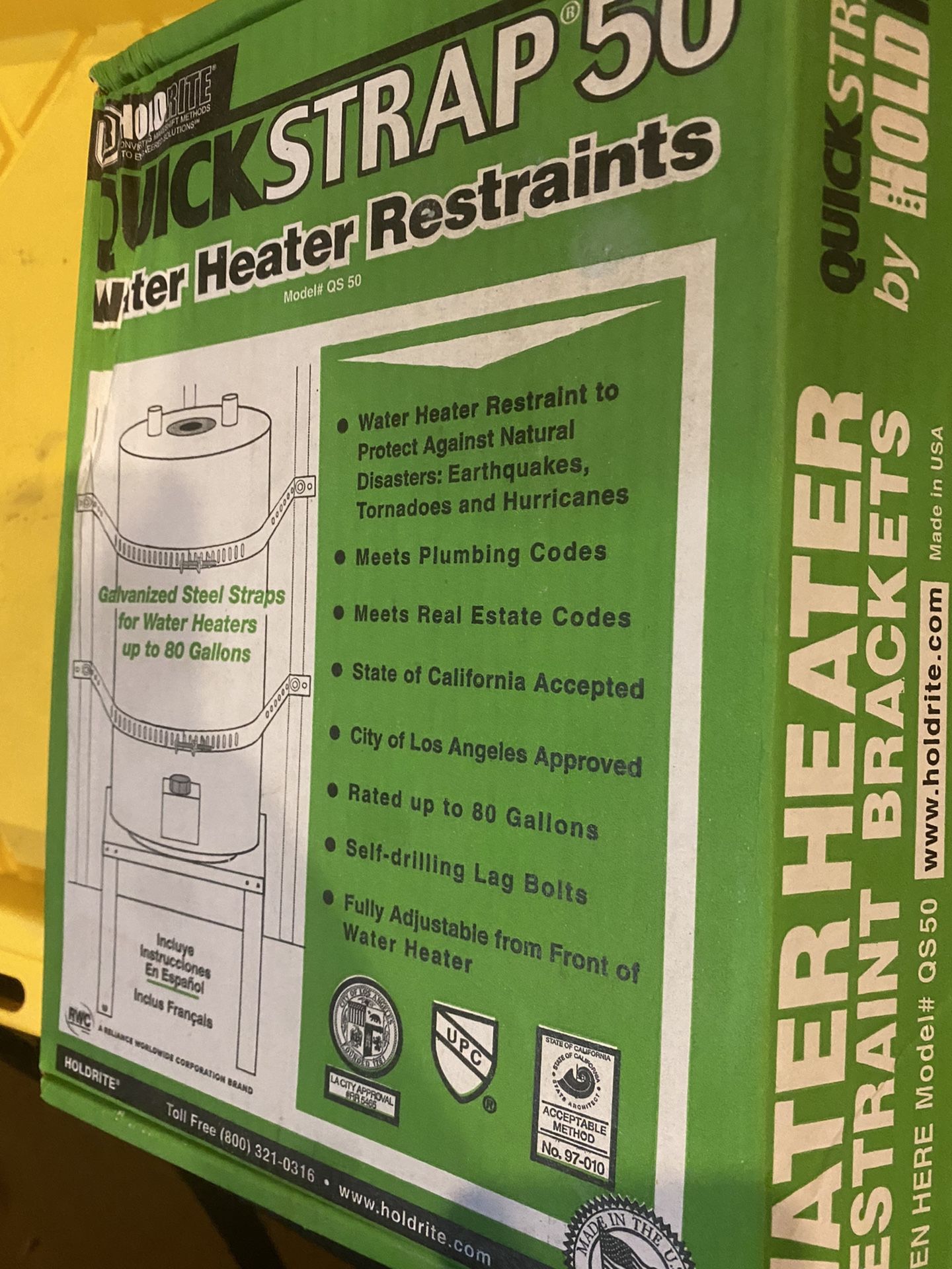 Quick Strap Water Heater Restraints