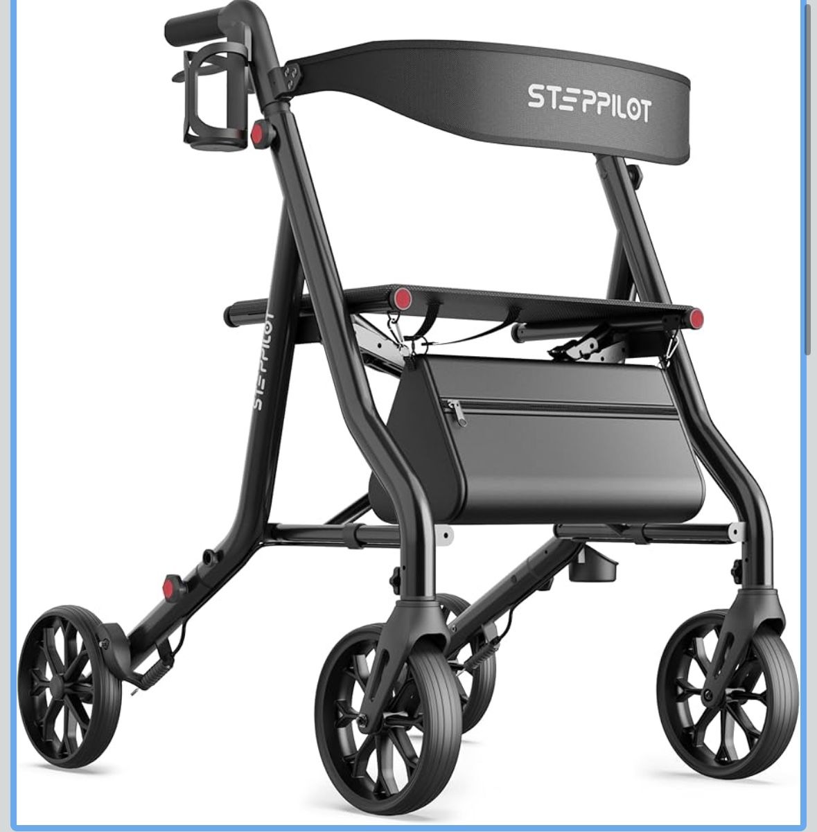 Titan Foldable Rollator Walkers with Seat