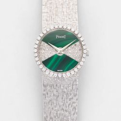 PIAGET WHITE GOLD DIAMOND AND MALACHITE WATCH REF. 9706