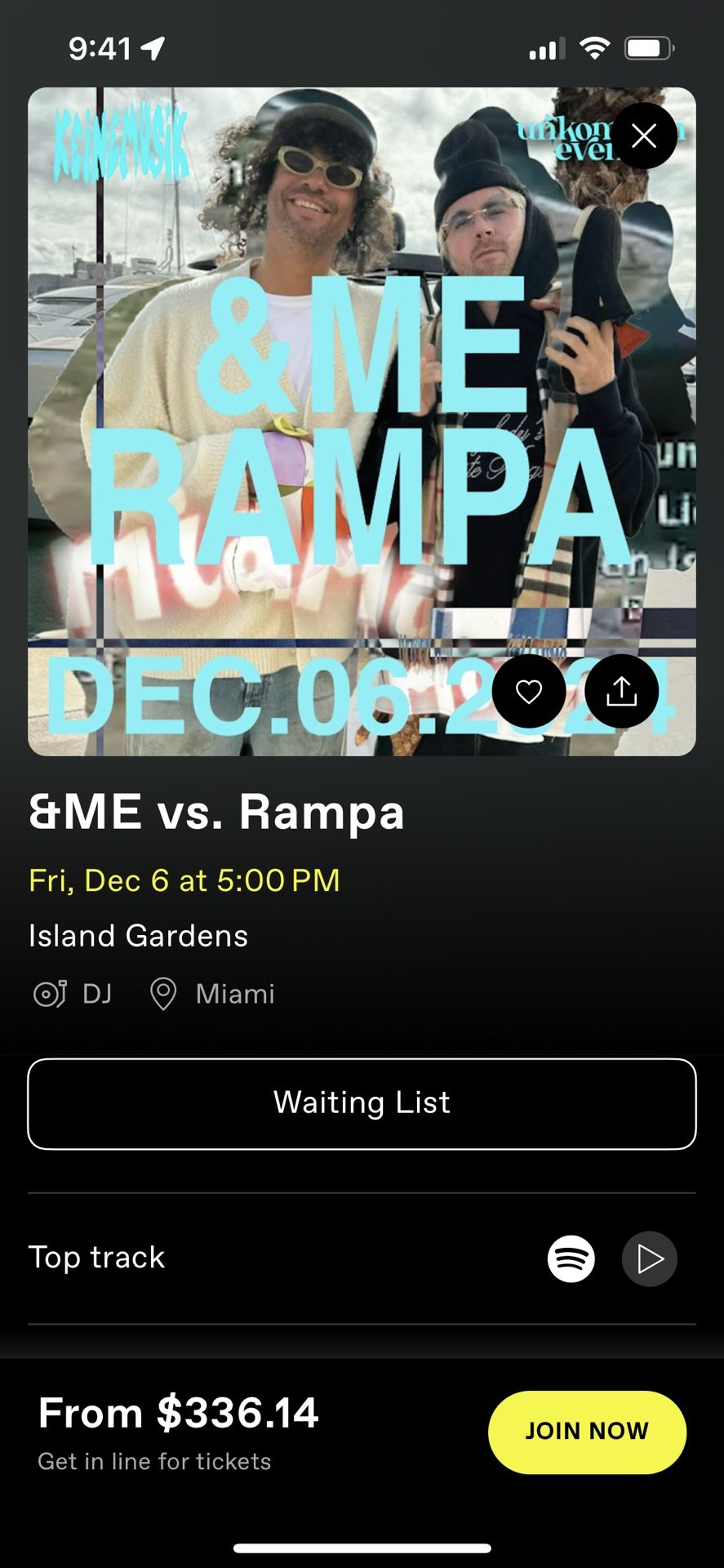 2 Tickets To Rampa / Kienemusik 350$ Per Ticket 