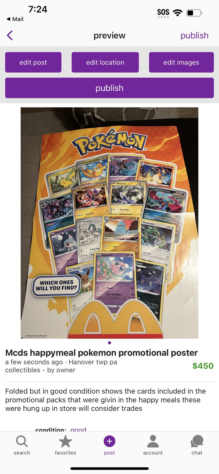 Mcds Pokemon Happy Meal Promotional Poster