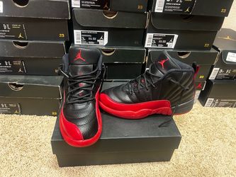 Air Jordan 12 Retro Flu Game Black Red