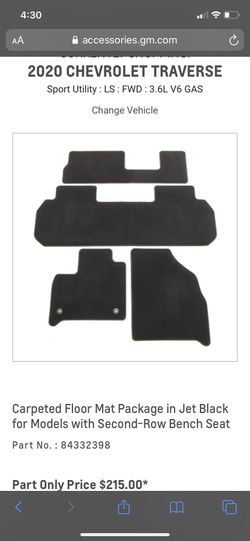 Chevy traverse Carpet floor mats